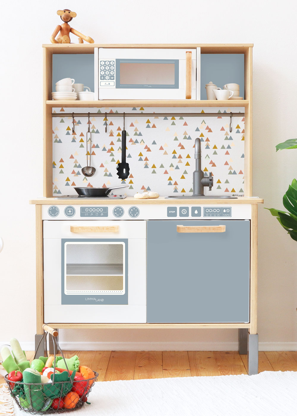 klebefolie ikea duktig kinderkueche koekset nordisch blau 1