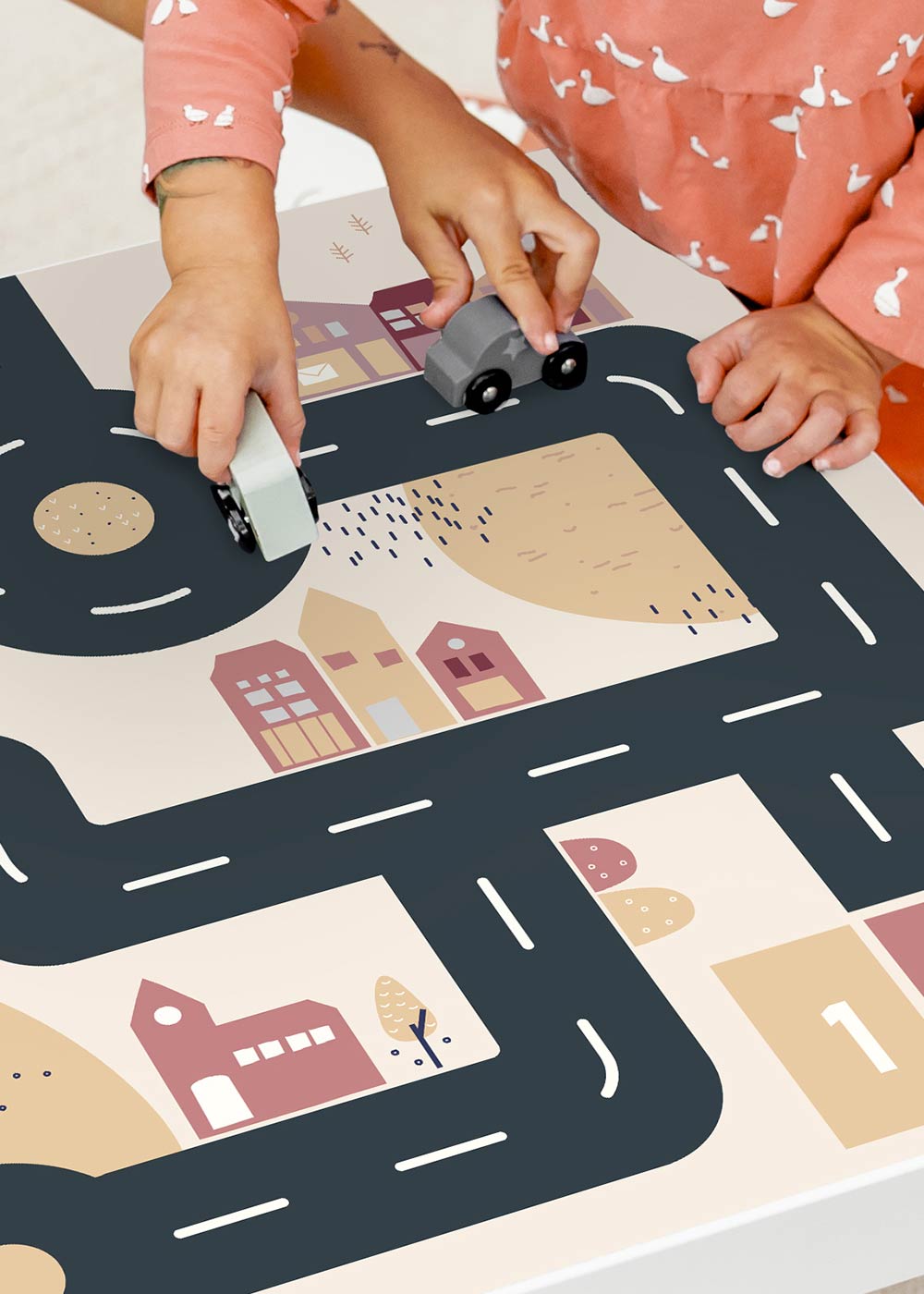 klebefolie ikea sundvik kindertisch smastraat rosa beige 2