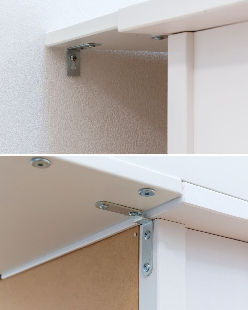 Befestigung des Wickelaufsatzes für die Wand