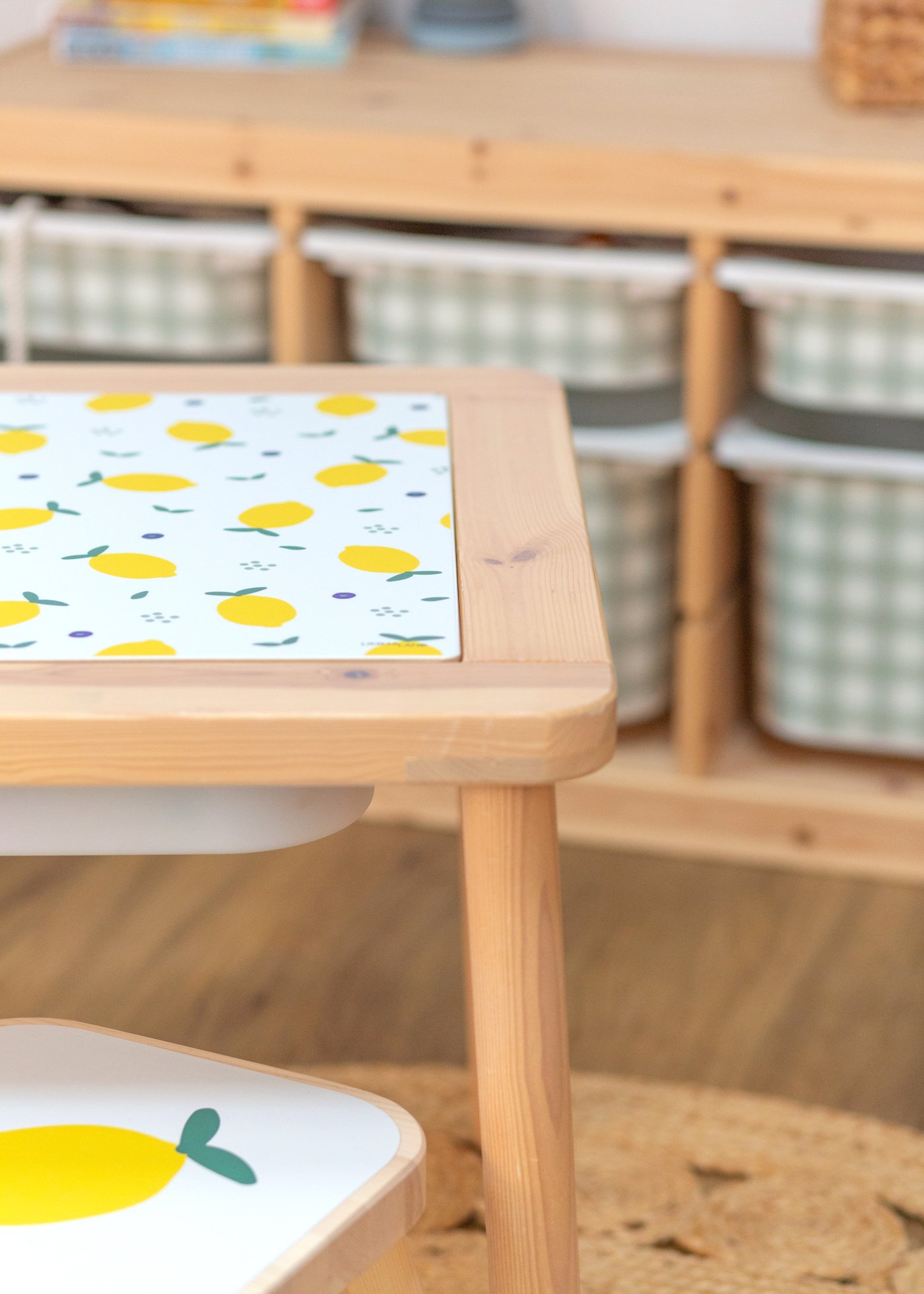 klebefolie ikea flisat kindertisch zitronig 1