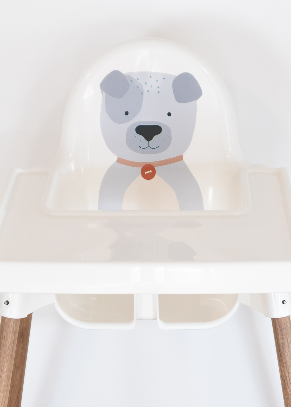 Klebefolie für IKEA ANTILOP Hochstuhl mit Tiermotiv Hund selbstklebend Ikea Zubehör