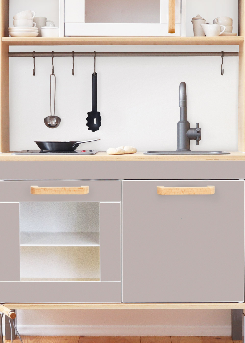 klebefolie ikea duktig kinderkueche frontli taupe 00