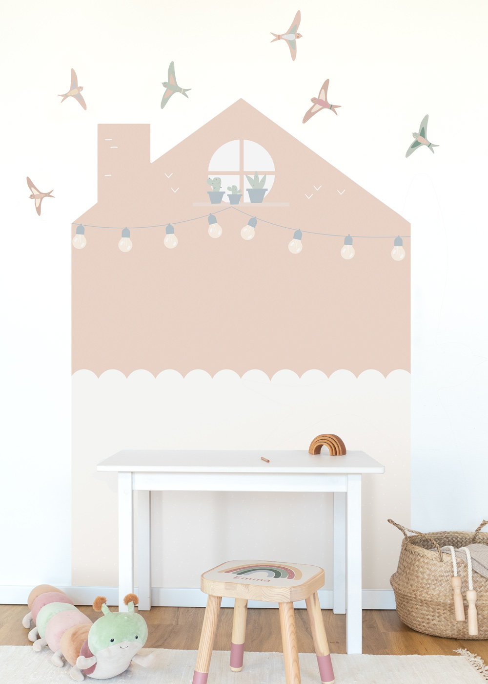 klebefolie haus kinderzimmer wandhus toffee 1
