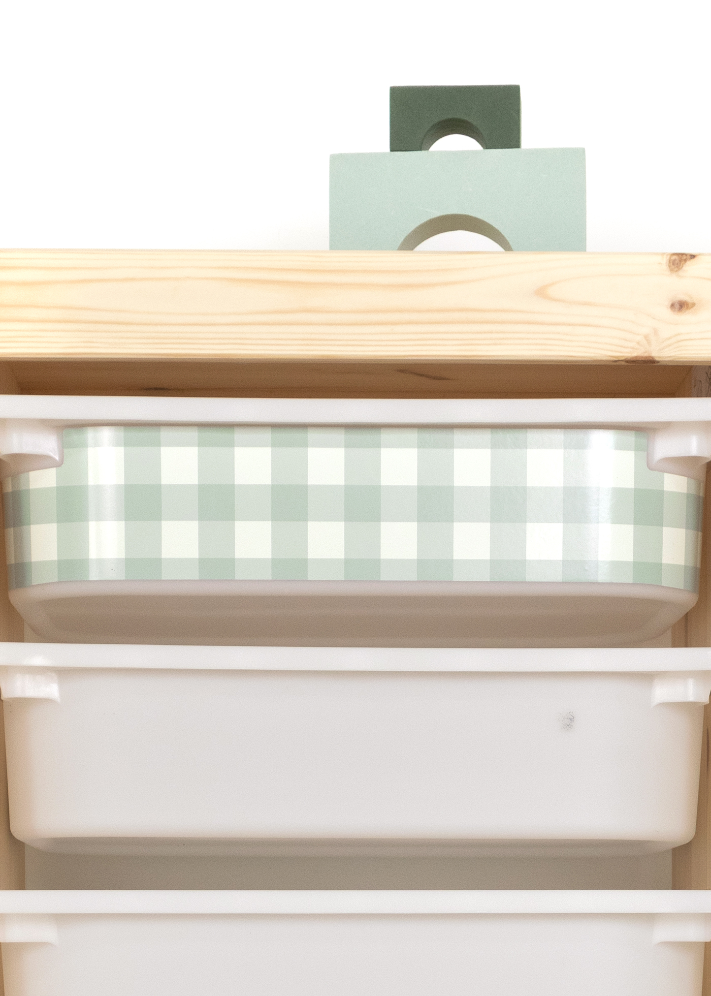 stickerset ikea trofast box klein laengsseite vichy karo eukalyptus