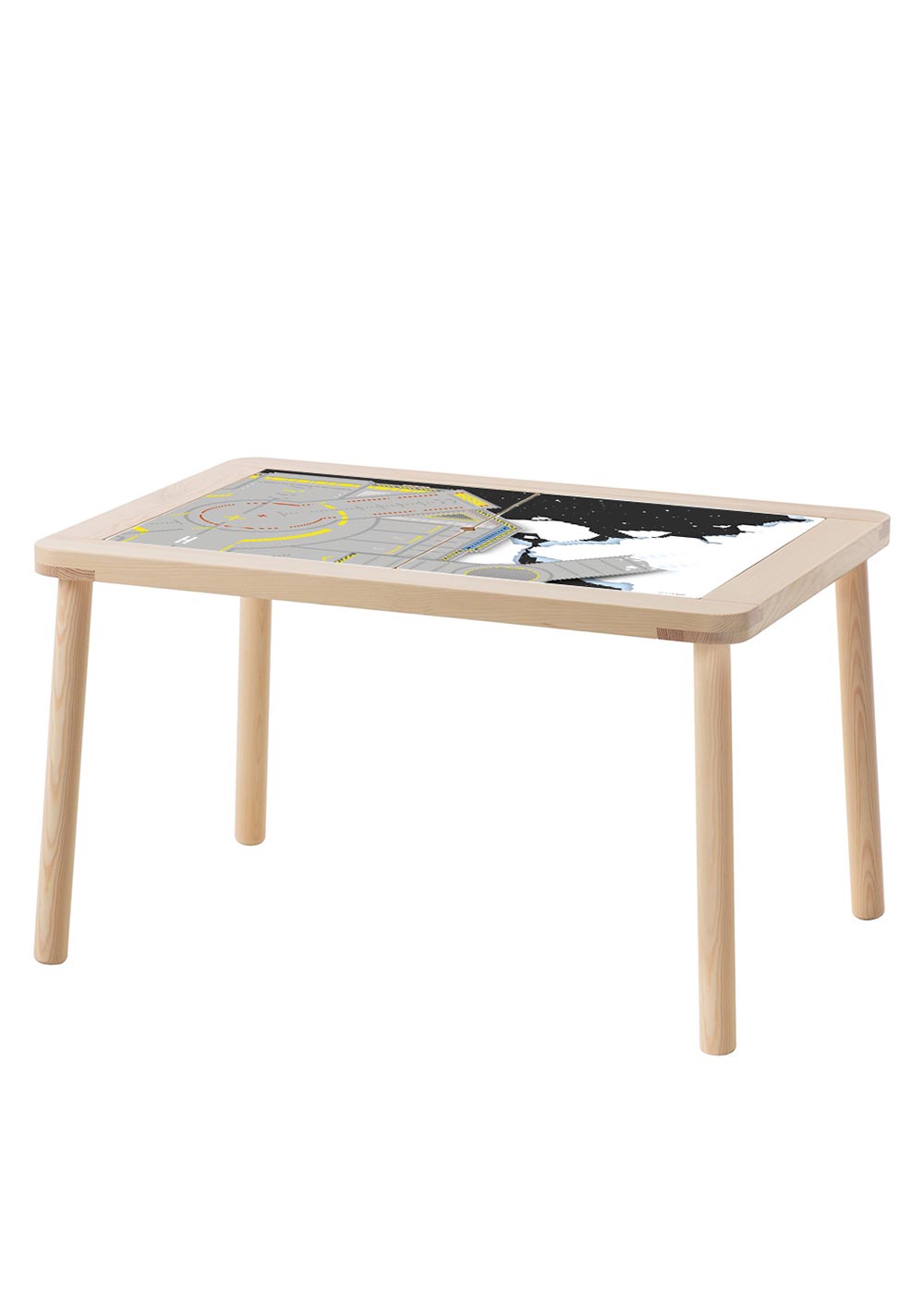 Ikea Flisat Kindertisch Weltraum Komplettansicht 