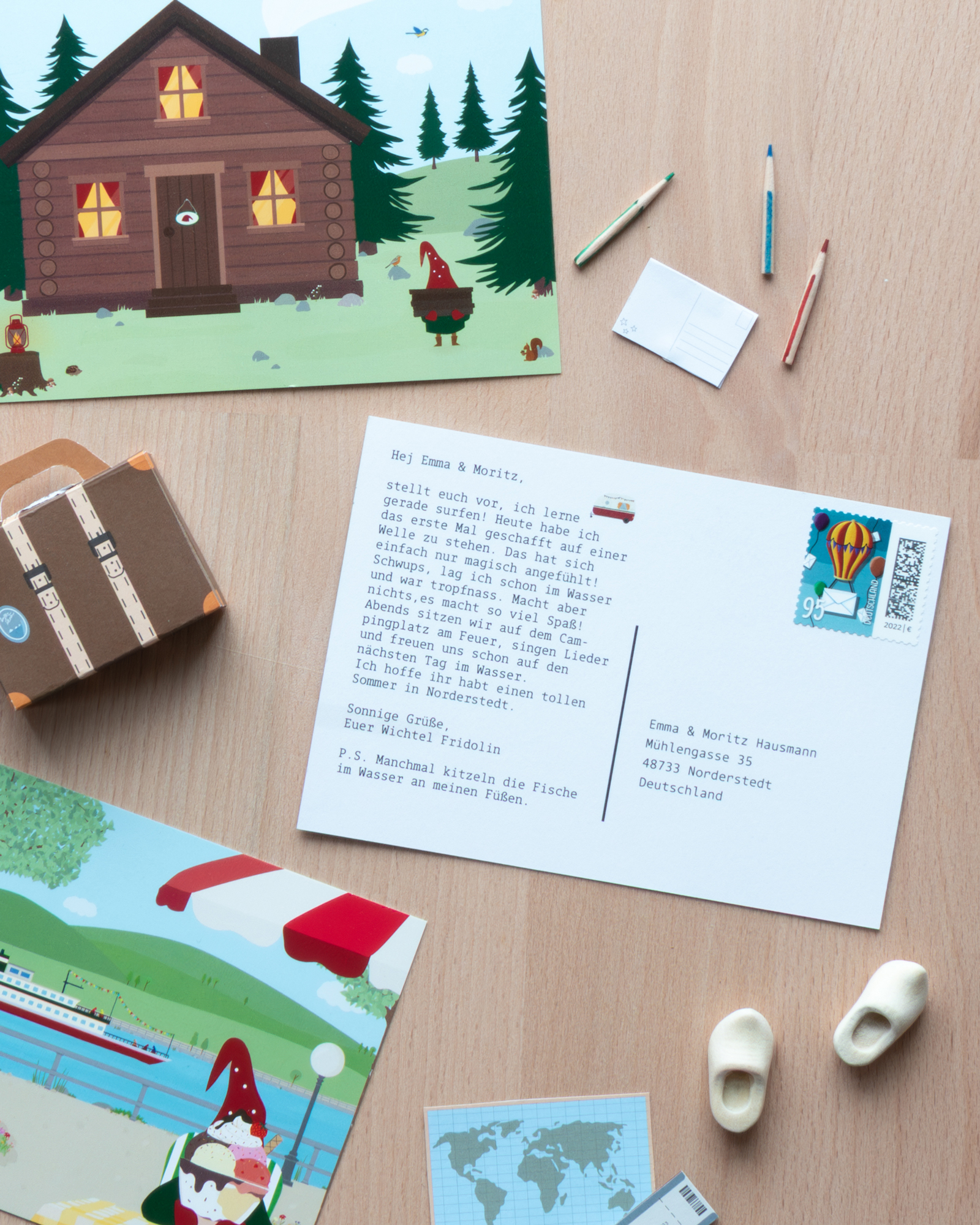 postkartenset wichtel rejse 4 2026 2