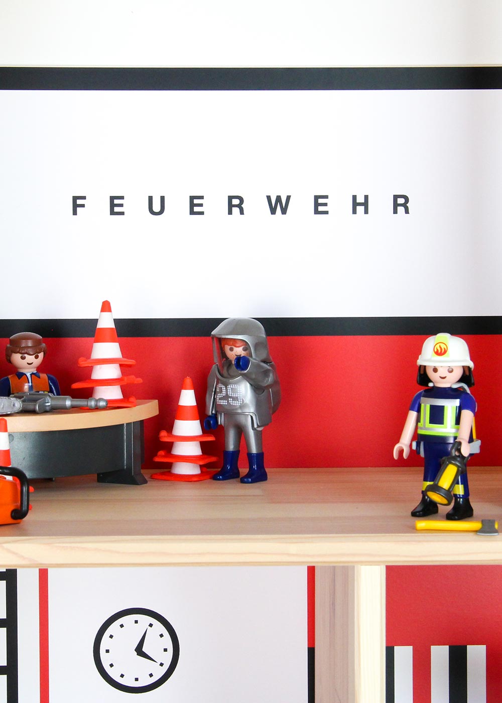 Ikea Flisat Puppenhaus Tapete Feuerwehr Teilansicht