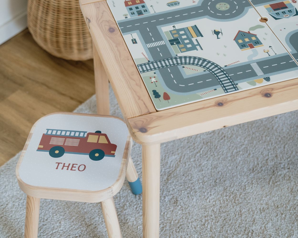 IKEA FLISAT Kinderhocker personalisierbare Klebefolie