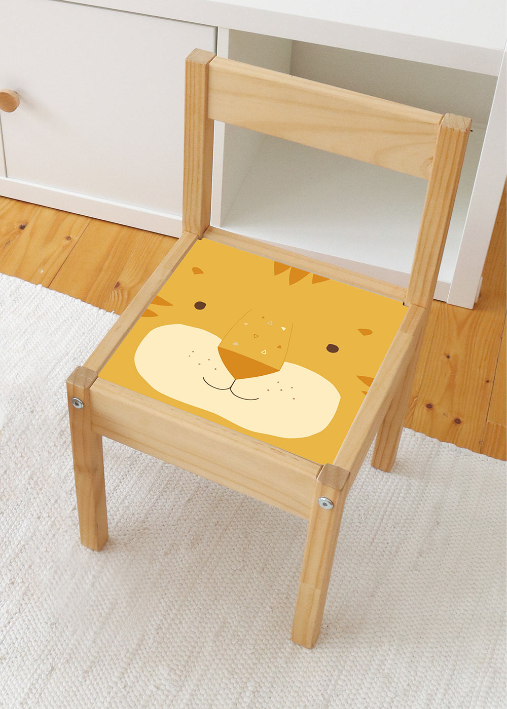 klebefolie ikea laett kinderstuhl tierig tiger 1