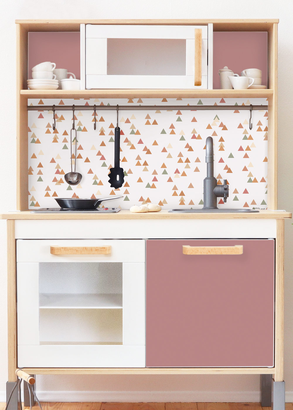 klebefolie ikea duktig kinderkueche trianglig rosenholz 00