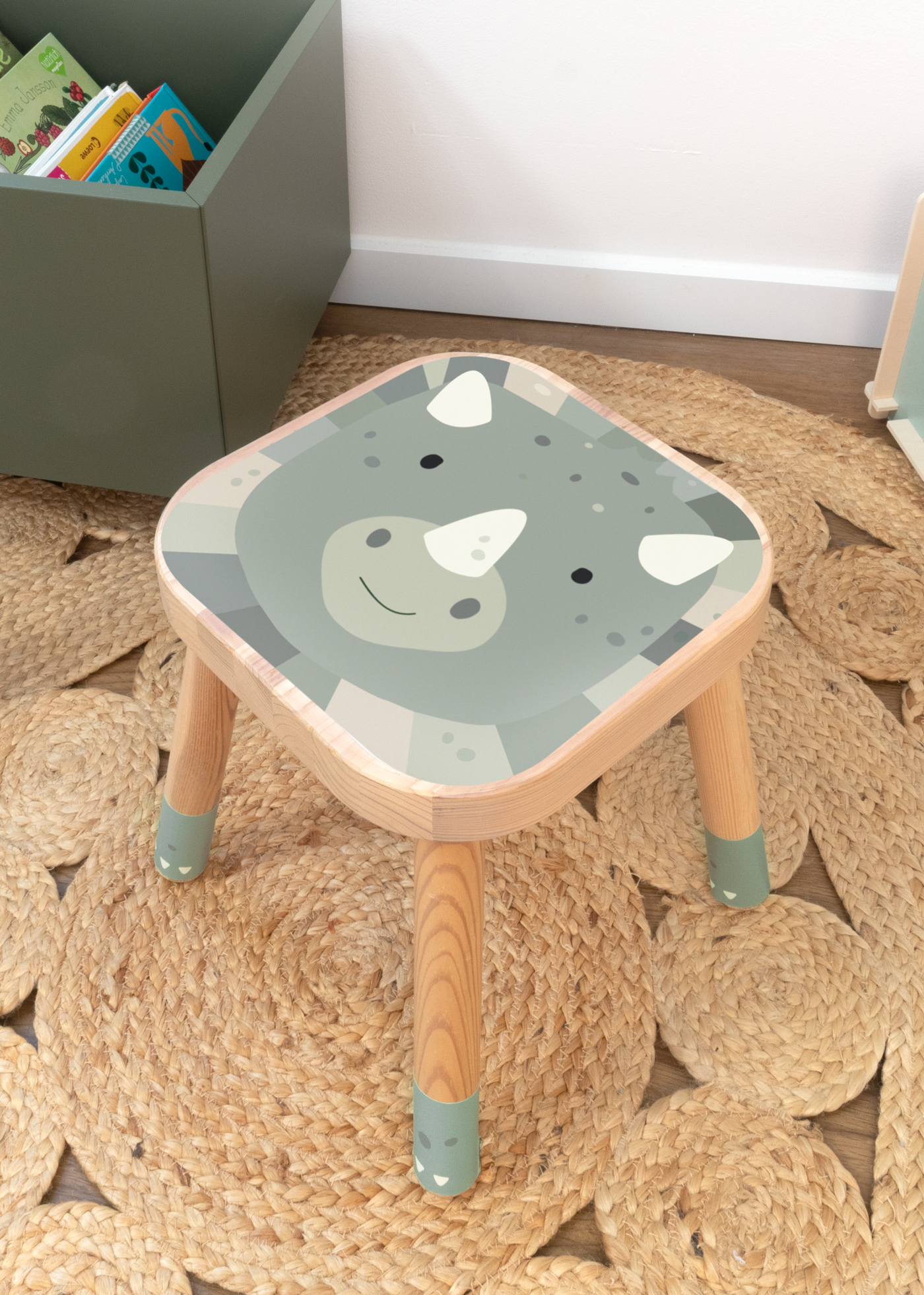 klebefolie ikea flisat kinderhocker tierig dinosaurier 00