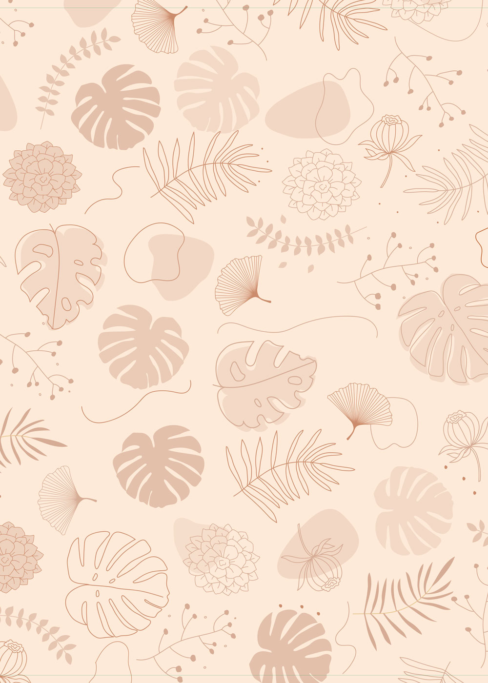 moebelfolie meterware monstera toffee 0