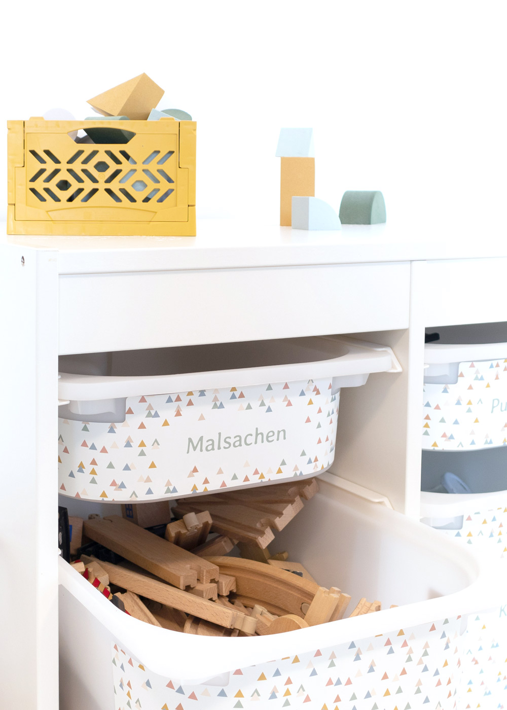 stickerset ikea trofast box klein trianglig 3