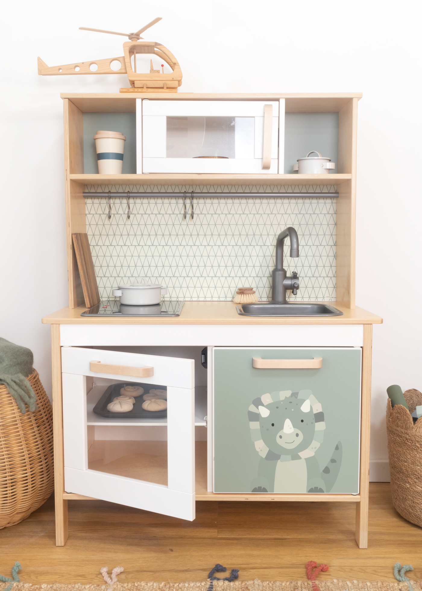 Moderne Dekoration für IKEA Kinderküchen Dino Hochwertige Klebefolie, um kinderfreundliche und moderne Designs umzusetzen. Dino