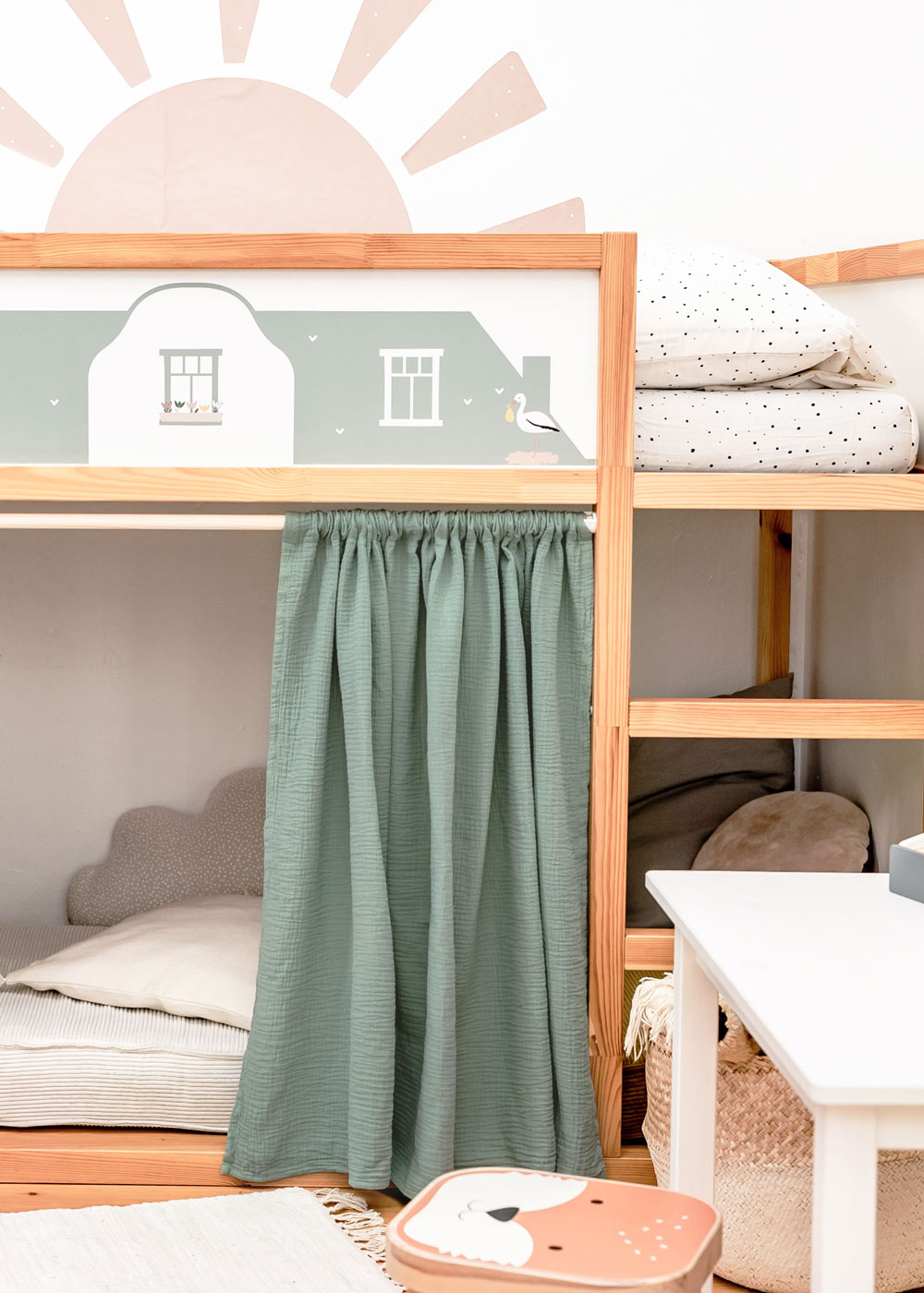 gardine ikea kura bett lille hule eukalyptus eins 1