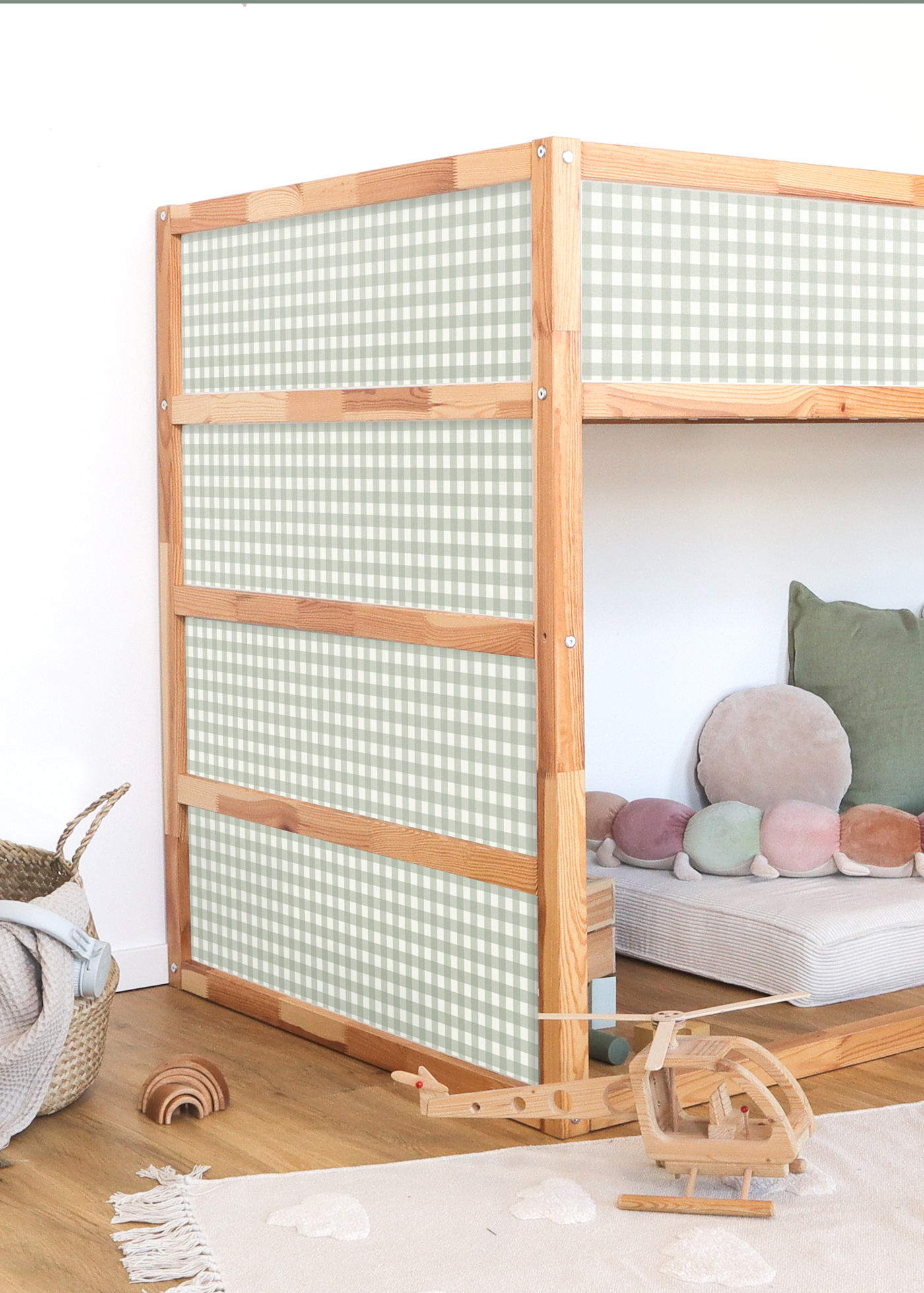 klebefolie ikea kura hochbett vichy karo eukalyptus 5er set 5 klebefolie ikea kura hochbett vichy karo eukalyptus 5er set 5