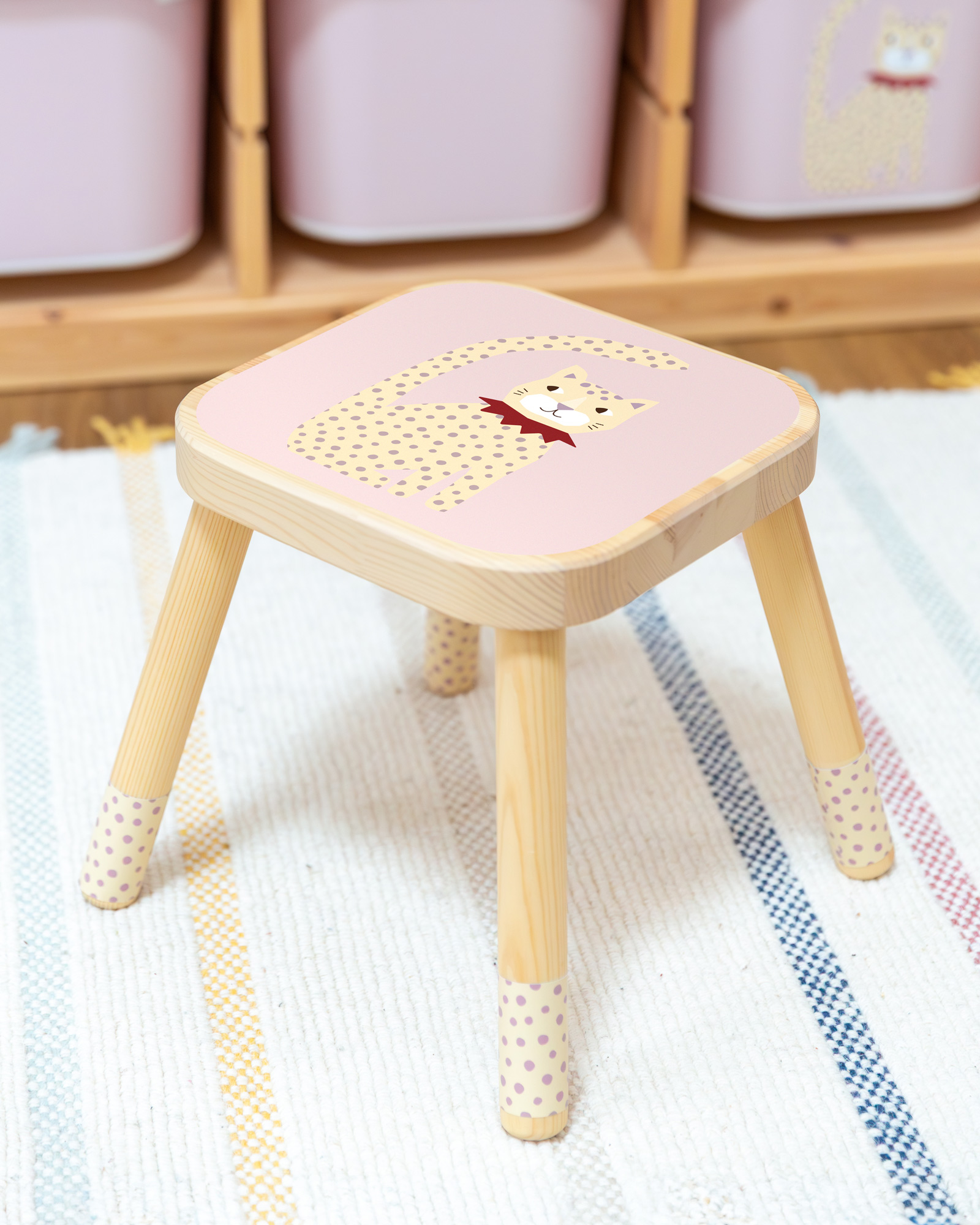 klebefolie ikea flisat kinderhocker lille vruende katze 0