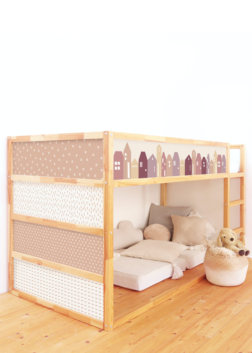 klebefolie ikea kura hochbett smastraat rosa beige 0