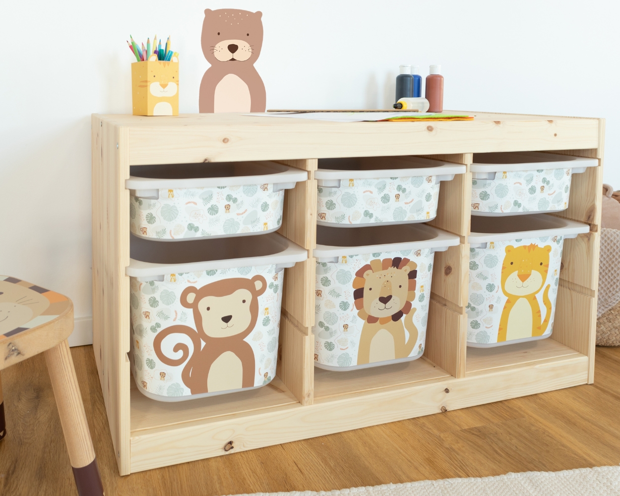 Kinderzimmer Tiere gestalten mit Klebefolien mit Tiermotiv von Limmaland
