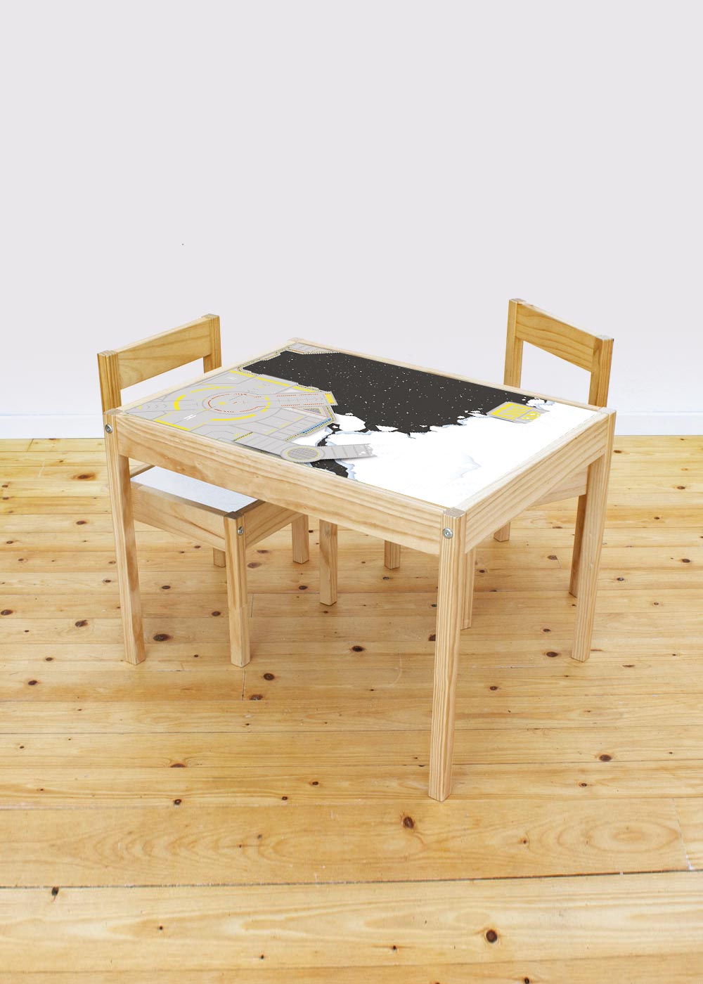 Ikea Lätt Kindertisch Weltraum Gesamtansicht