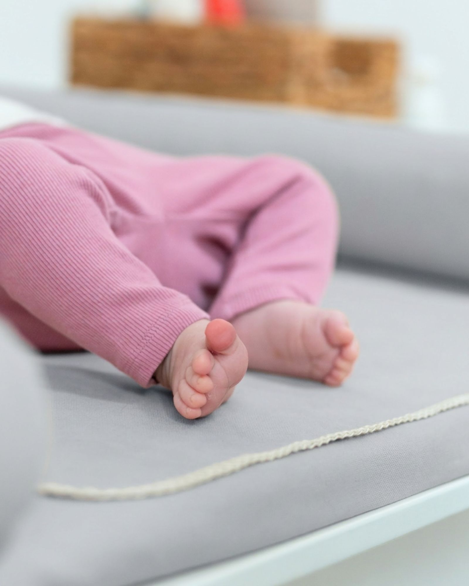 baby, füße, pink, strampler, baumwolle