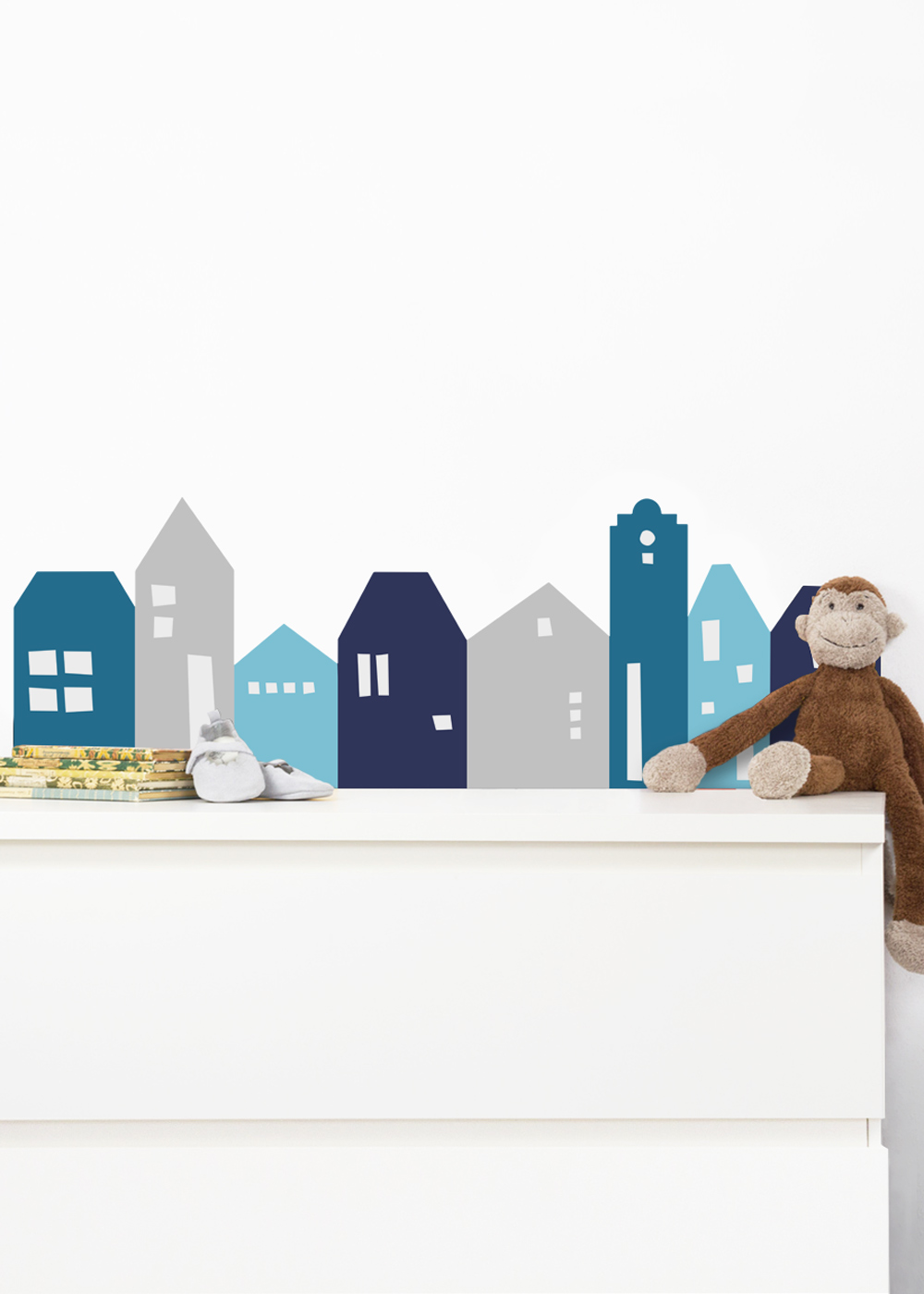 Ikea Mansarp Bilderleiste Lille Hus Blau hellgrau Gesamtansicht