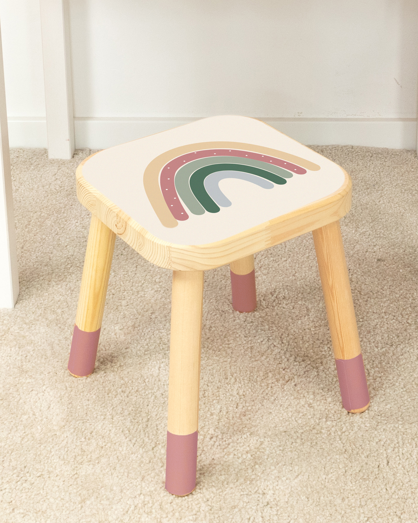 klebefolie ikea flisat kinderhocker vielfalt regenbogen 1