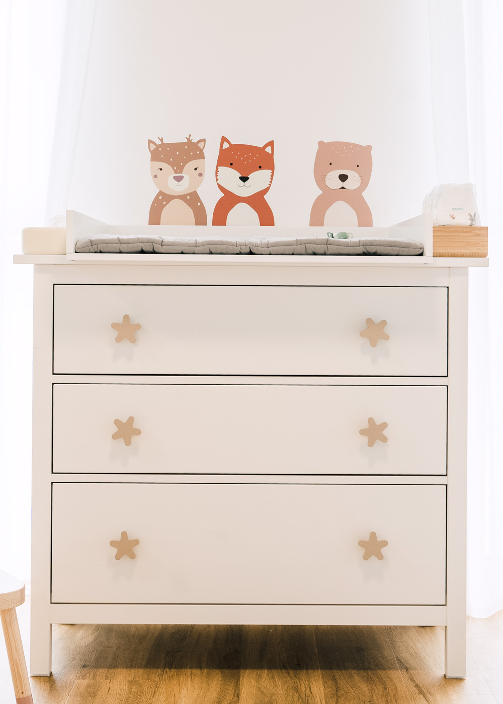 Holzgriffe Sterne für IKEA Kommode