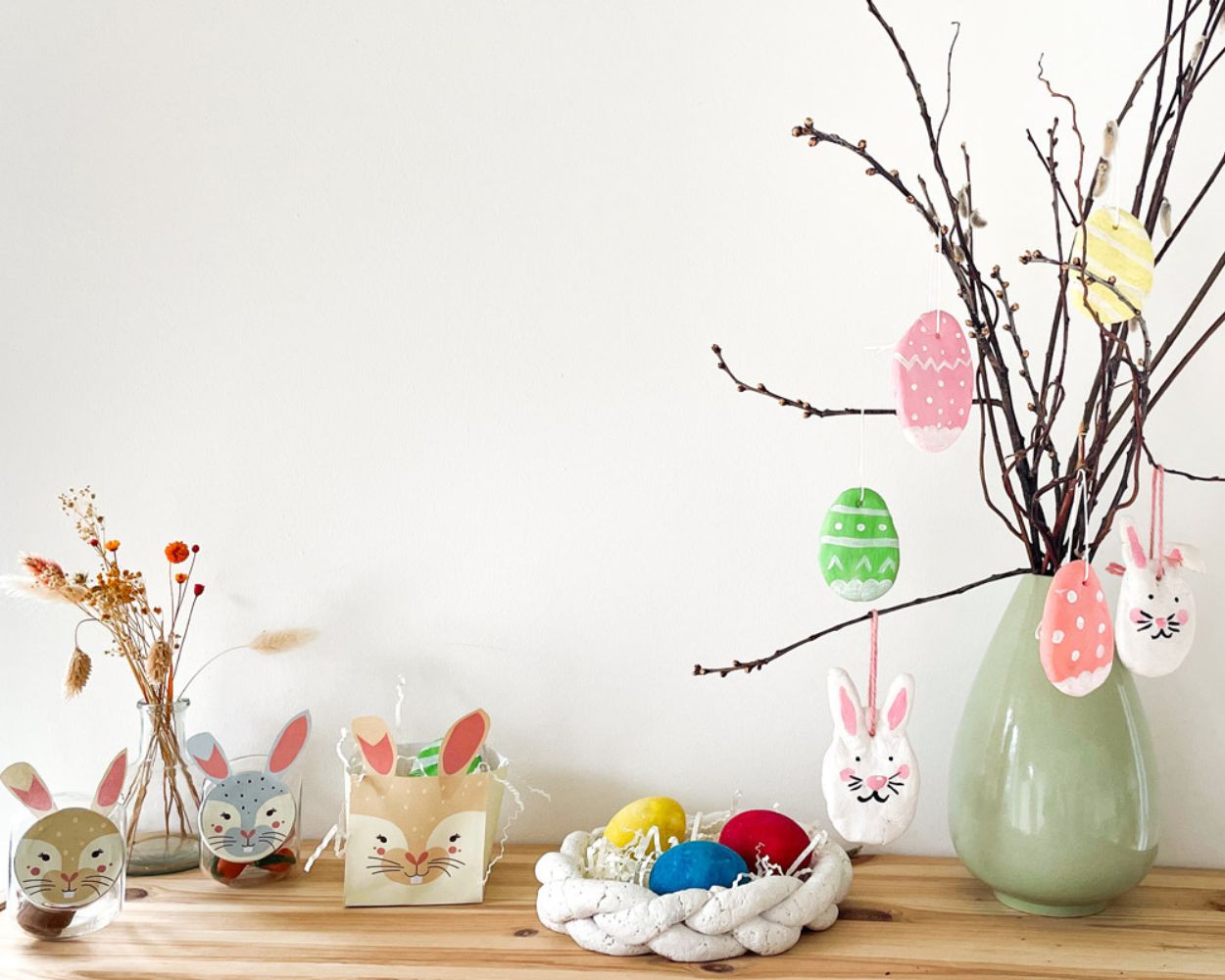 Osterdeko basteln aus Salzteig Osterdeko basteln aus Salzteig