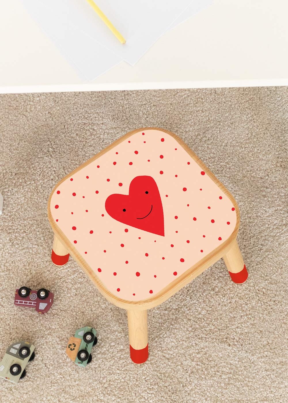 klebefolie ikea flisat kinderhocker glyklig herz 1 klebefolie ikea flisat kinderhocker glyklig herz 1