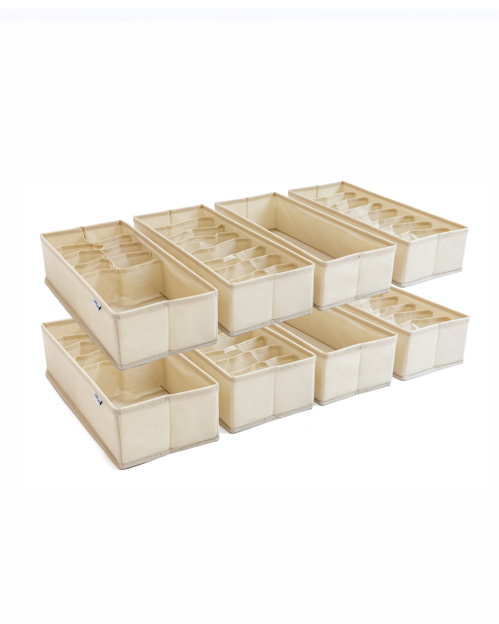 Aufbewahrungsboxen, Stapelboxen, Aufbewahrungssystem, Kasten aus Stoff, Kisten-Set