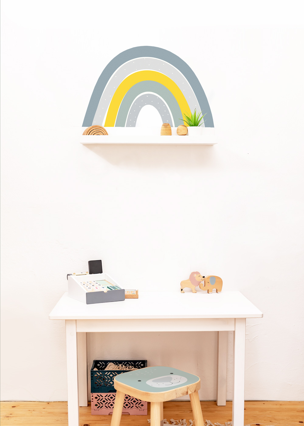 klebefolie ikea mosslanda bilderleiste vielfalt regenbogen nordisch blau 1