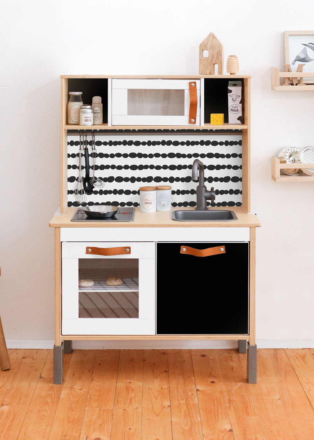 klebefolie ikea duktig kinderkueche steinig schwarz 2