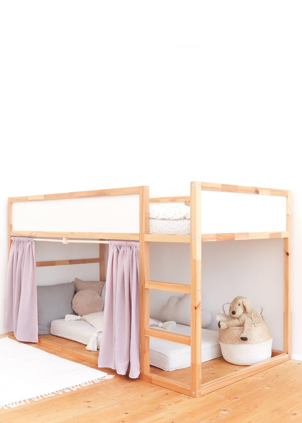 gardine ikea kura bett lille hule altrosa zwei 0