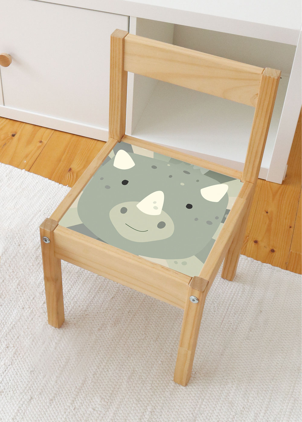 klebefolie ikea laett kinderstuhl tierig dinosaurier 0