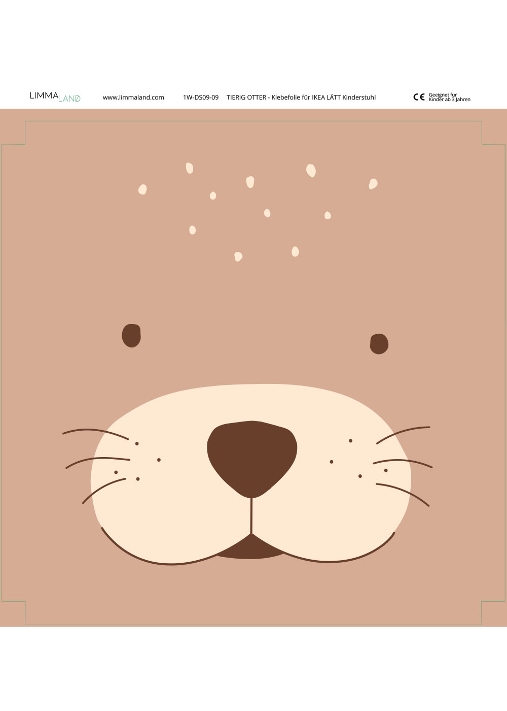 klebefolie ikea laett kinderstuhl tierig otter 4