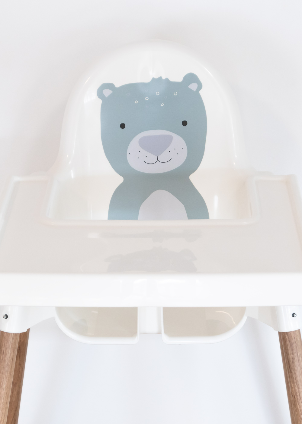 Klebefolie für IKEA ANTILOP Hochstuhl mit Tiermotiv Bär selbstklebend Ikea Zubehör
