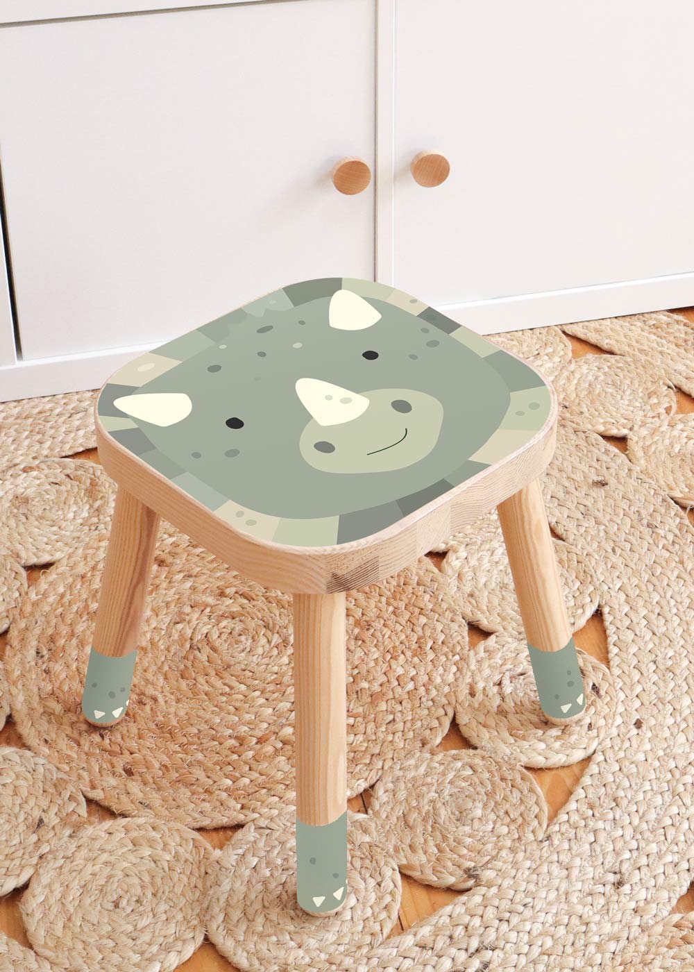 klebefolie ikea flisat kinderhocker tierig dinosaurier 1
