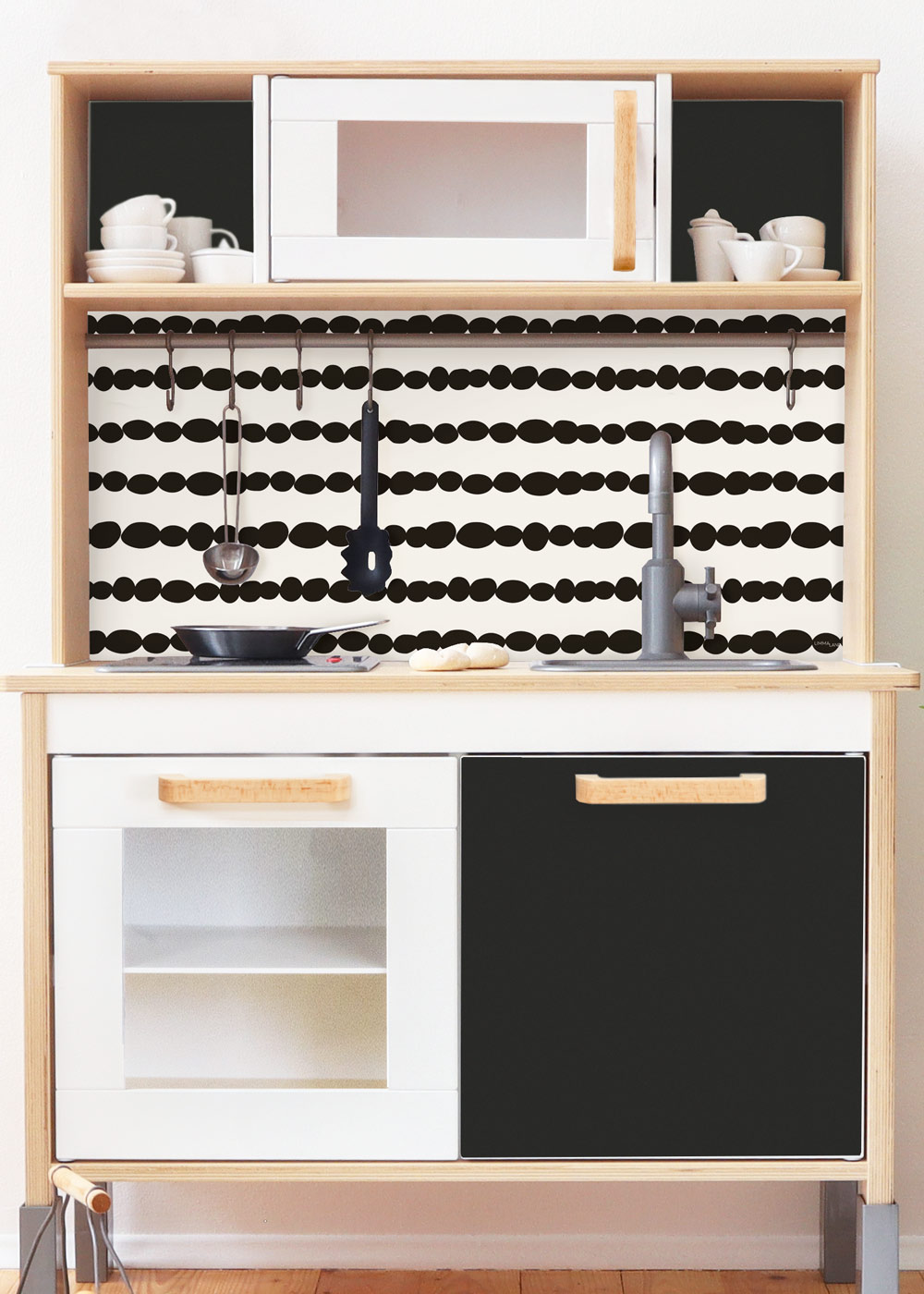 klebefolie ikea duktig kinderkueche steinig schwarz 00