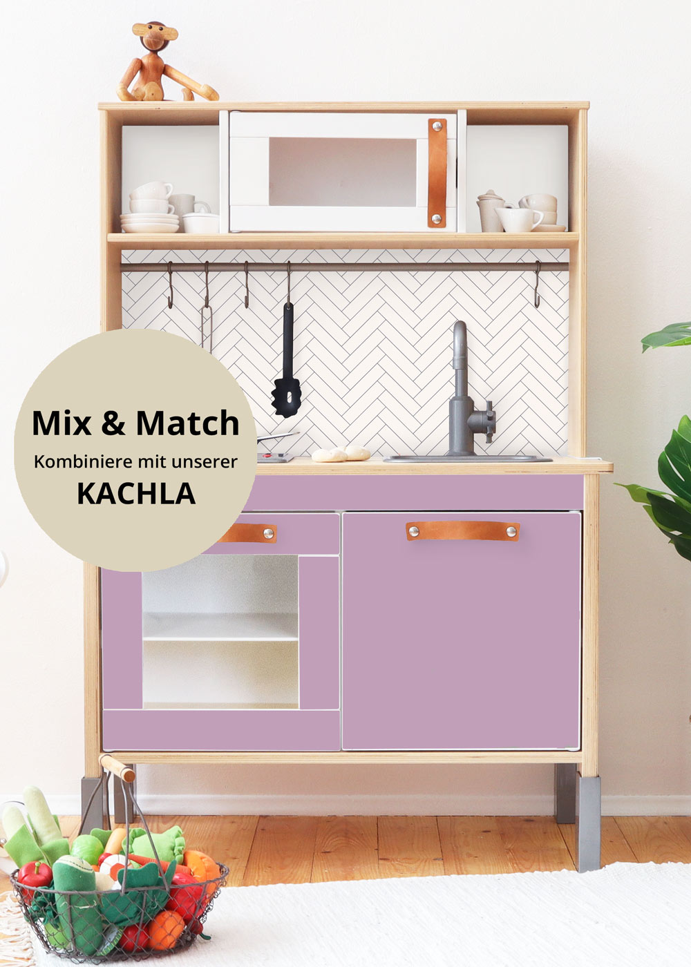 klebefolie ikea duktig kinderkueche frontli lila 2