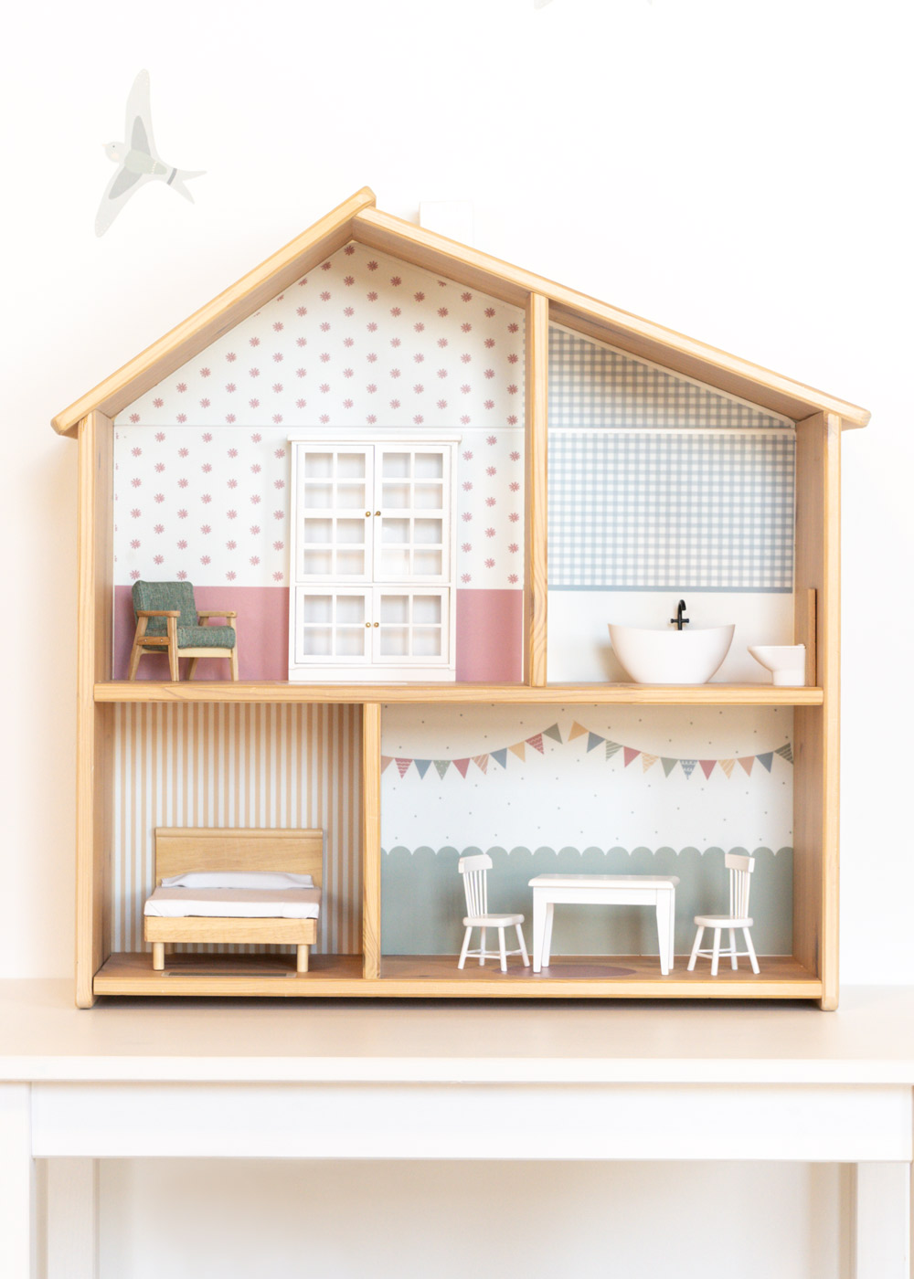klebefolie ikea flisat puppenhaus tapete lille stuba rosenholz cashew 25