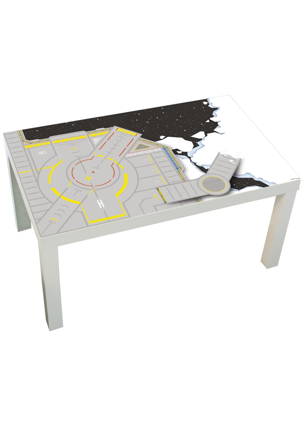 Ikea Lack Couchtisch Weltraum 55x90 Komplettansicht
