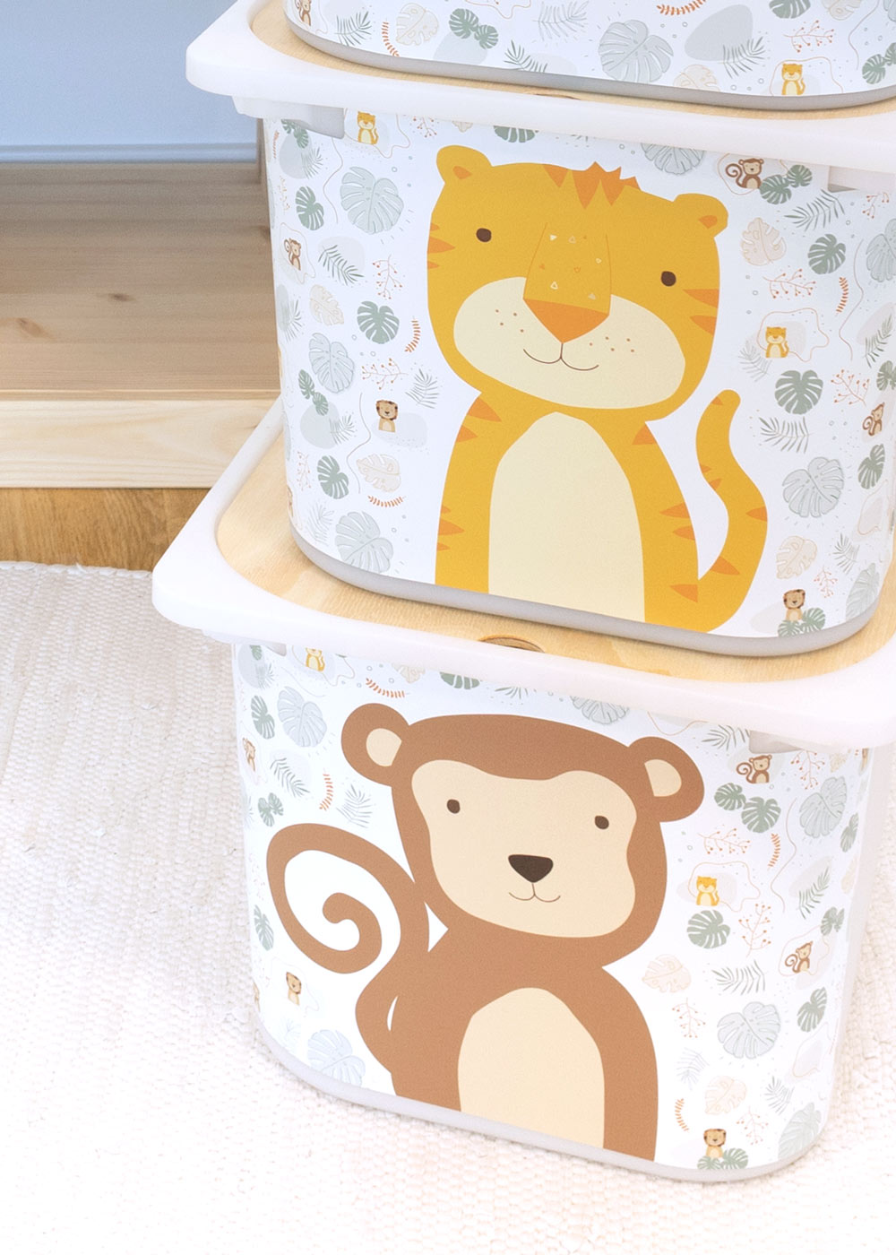 stickerset ikea trofast box mittel tierig safari 3er set 2