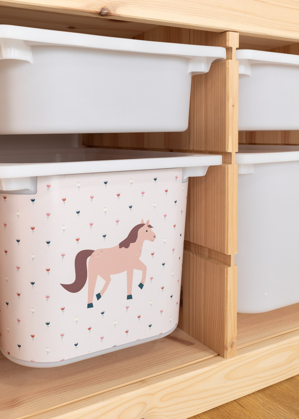 Klebefolie für IKEA TROFAST Regal Pferd Rosa Ikea Hack IKEA TROFAST Boxen Sticker selbstklebend