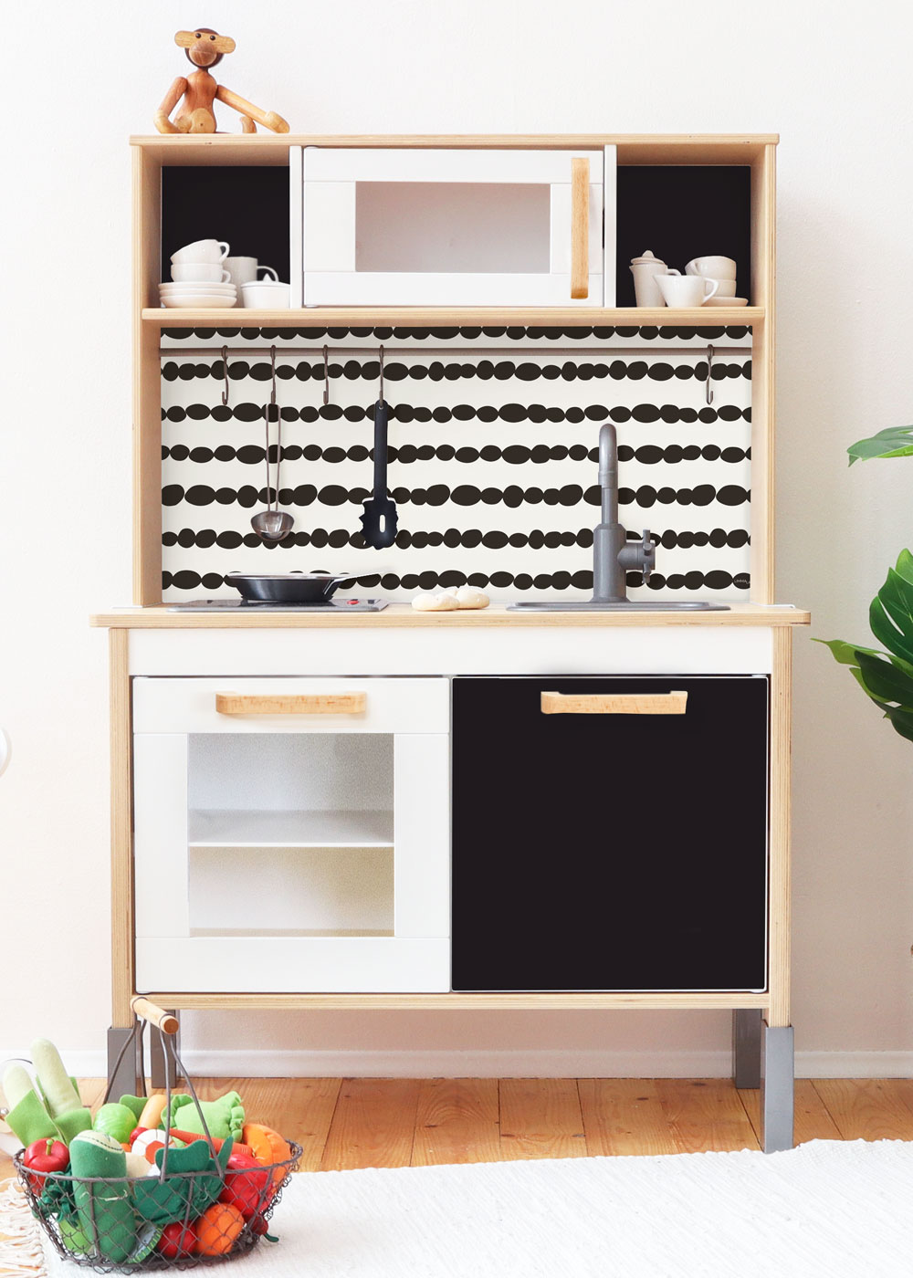Ikea Duktig Kinderküche Steinig Schwarz Gesamtansicht