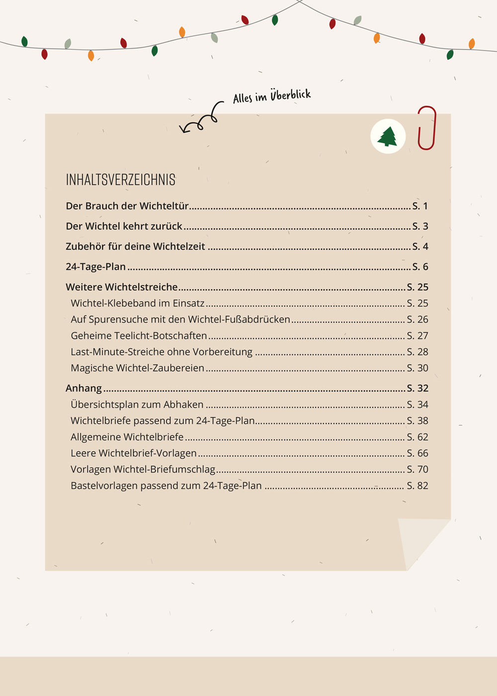 Inhaltsverzeichnis Wichtelhandbuch Wichte Buch Inhaltsverzeichnis
