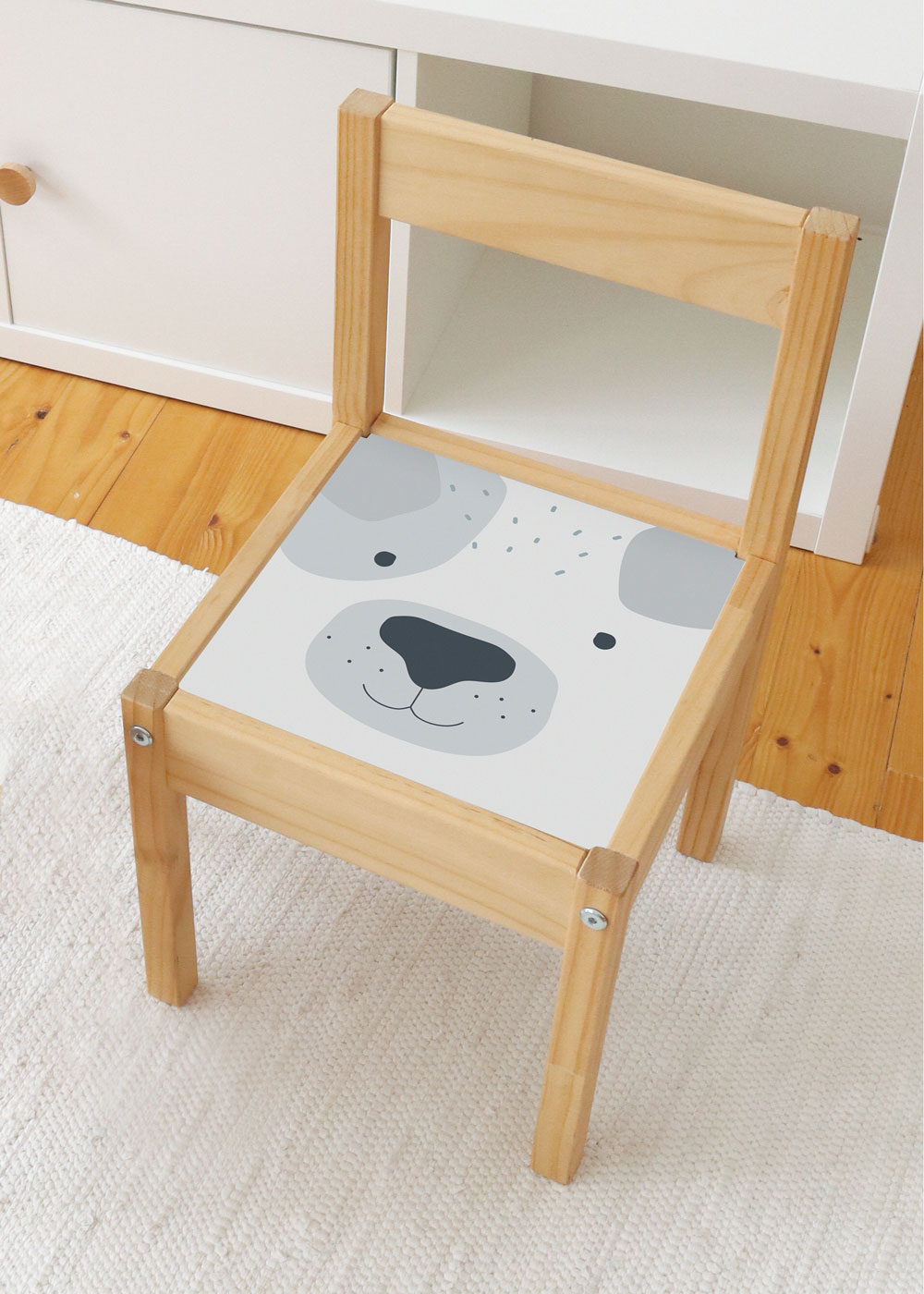 klebefolie ikea laett kinderstuhl tierig hund 0