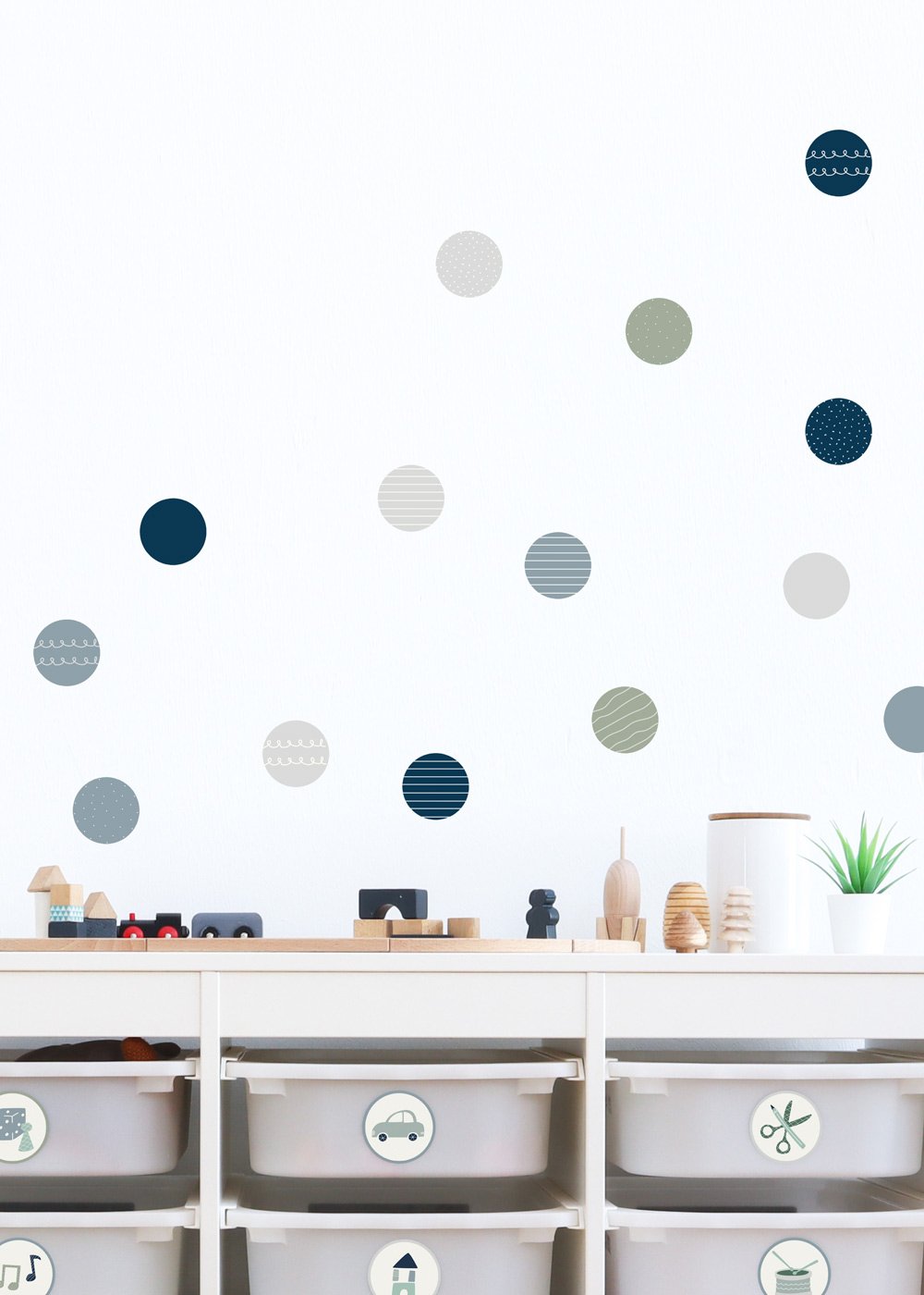 stickerset wand moebel polka dots nordisch blau eukalyptus 2 stickerset wand moebel polka dots nordisch blau eukalyptus 2