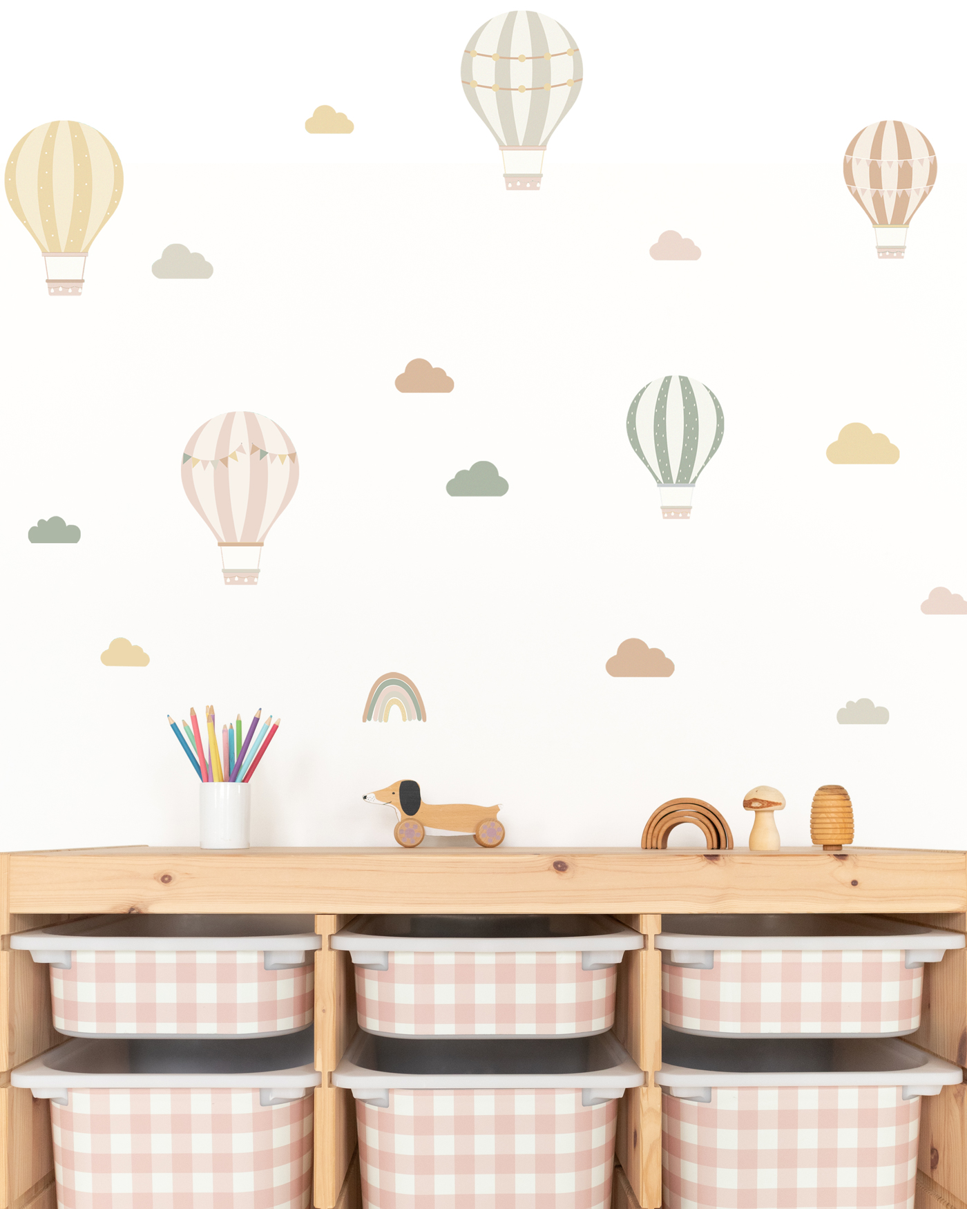 stickerset ballong beige eukalyptus 0
