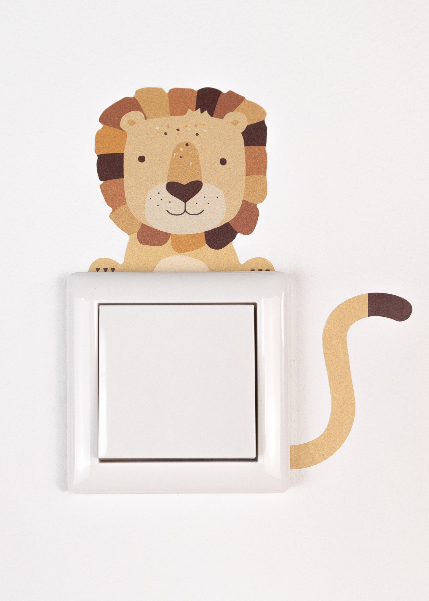 Lichtschalter Aufkleber Löwe & Tiger